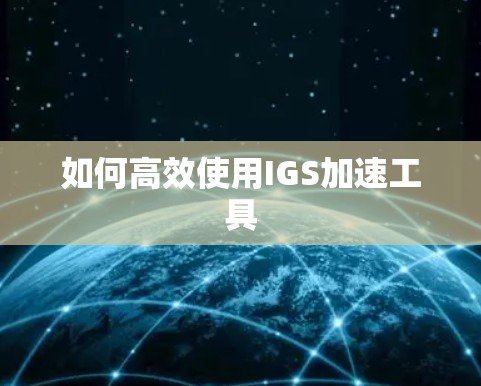 如何高效使用IGS加速工具
